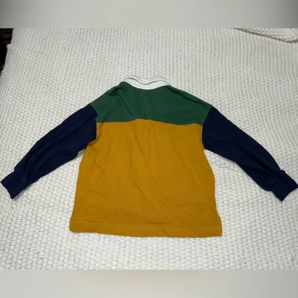 Gap Kids Logo Rugby Polo Shirt, Yellow Multicolor Size‎ XSmall (4-5)